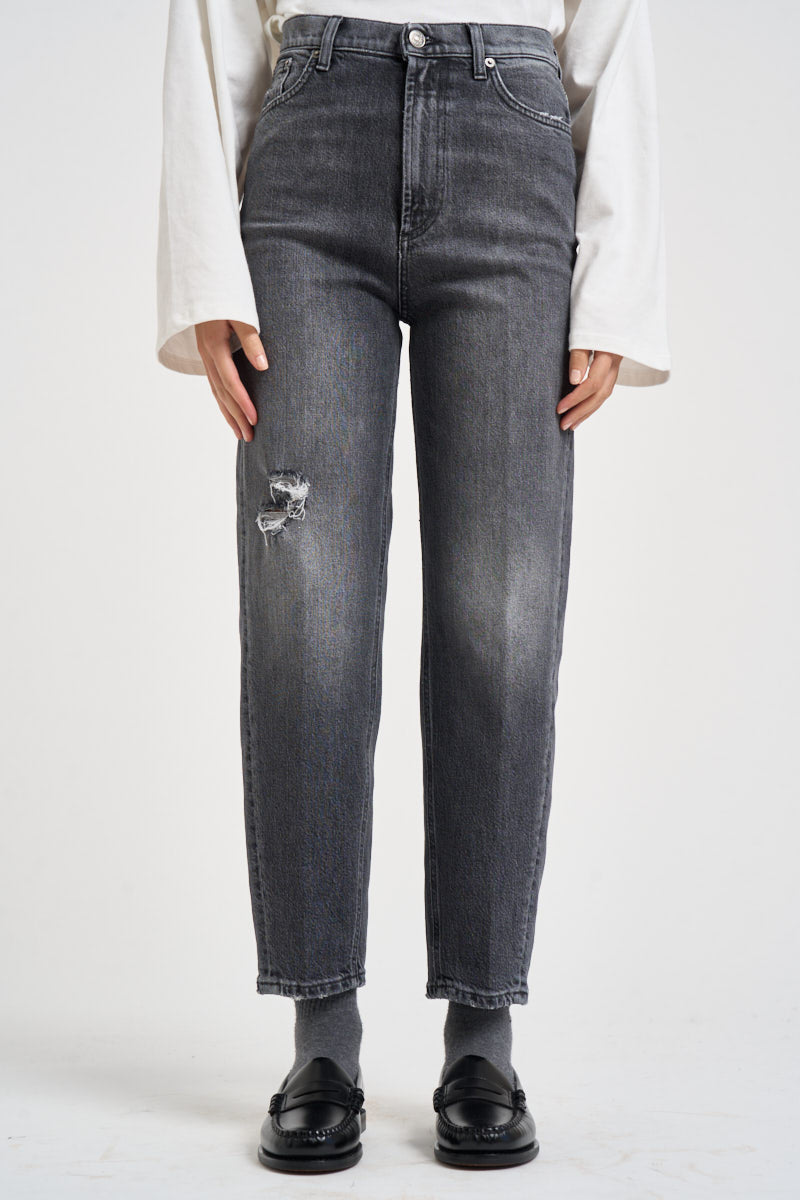 Jeans donna Bessie loose fit in denim grigi DP784 DSE377DMW4N DONDUP 