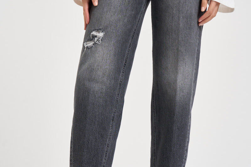 Jeans donna Bessie loose fit in denim grigi DP784 DSE377DMW4N DONDUP 