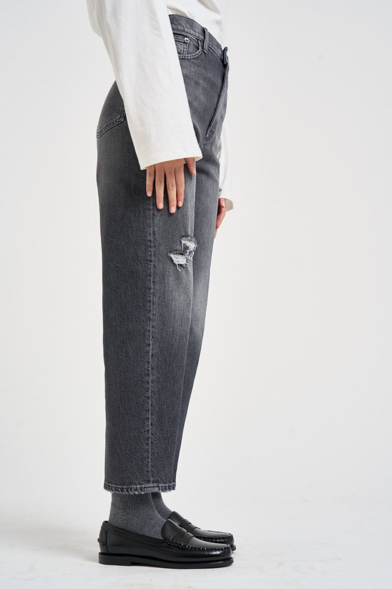 Jeans donna Bessie loose fit in denim grigi DP784 DSE377DMW4N DONDUP 