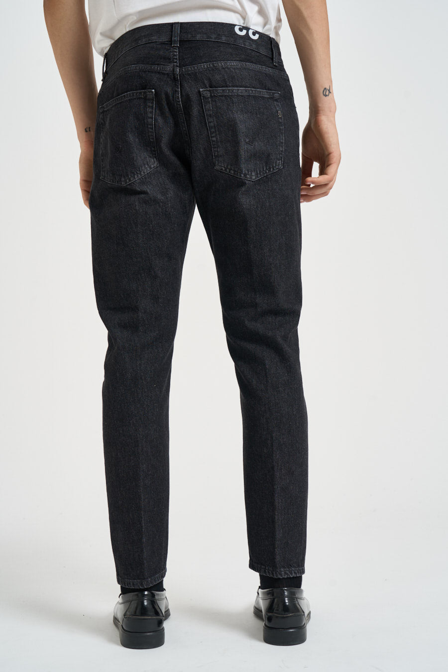 Jeans uomo Dian regular in denim nero UP576 DFH339UMX2 DONDUP 