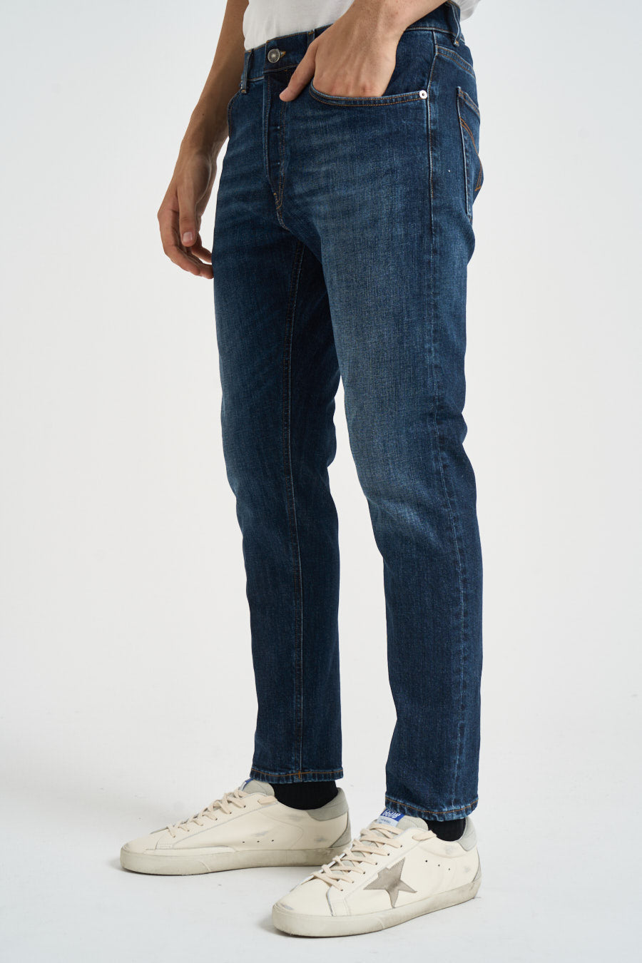 Jeans uomo Dian in denim scuro UP576 DS0406UMU2 DONDUP 