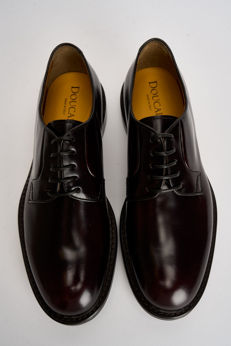 Scarpe uomo stringate burgundy scuro 1385 HORSEBURGUNDY DOUCAL'S 
