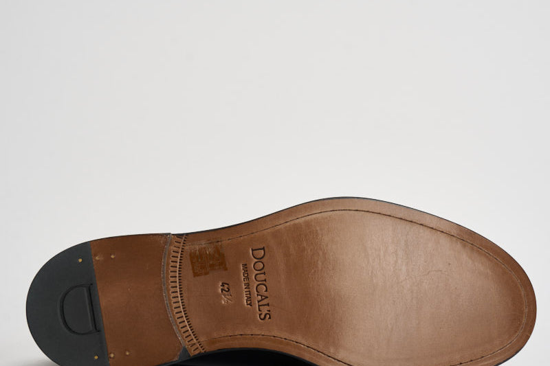 Scarpe uomo stringate in pelle nere 1385 HORSENERO DOUCAL'S 