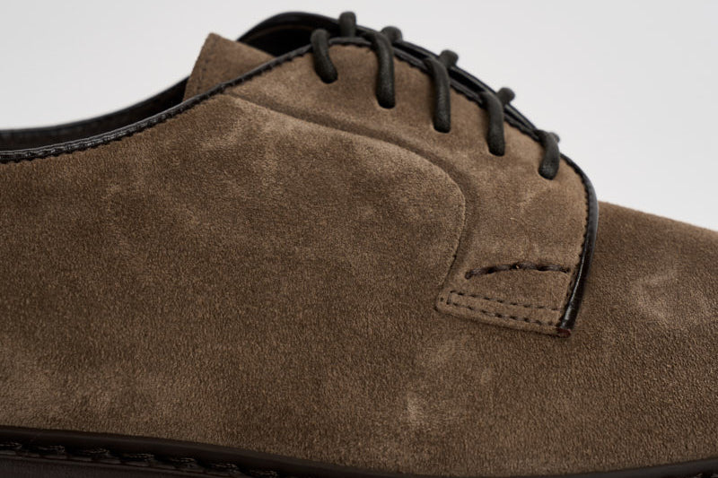 Scarpe uomo stringate in suede tortora 1385 VISONECRETA DOUCAL'S 