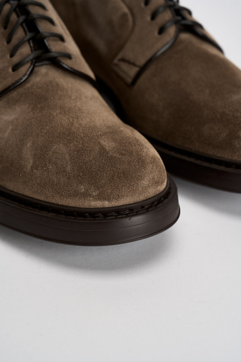 Scarpe uomo stringate in suede tortora 1385 VISONECRETA DOUCAL'S 