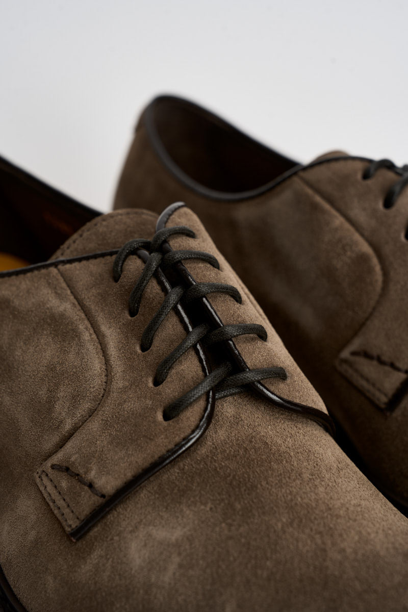 Scarpe uomo stringate in suede tortora 1385 VISONECRETA DOUCAL'S 