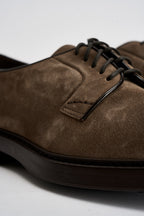 Scarpe uomo stringate in suede tortora 1385 VISONECRETA DOUCAL'S 