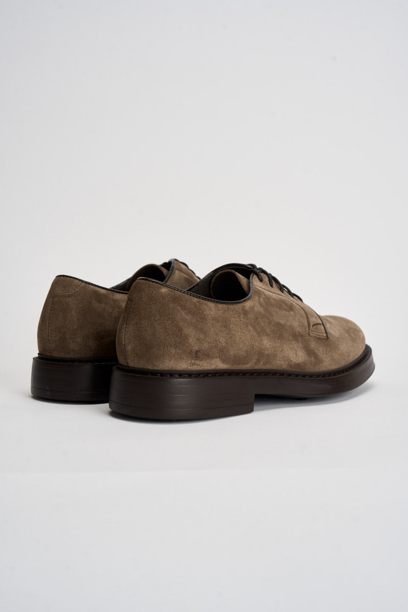 Scarpe uomo stringate in suede tortora 1385 VISONECRETA DOUCAL'S 