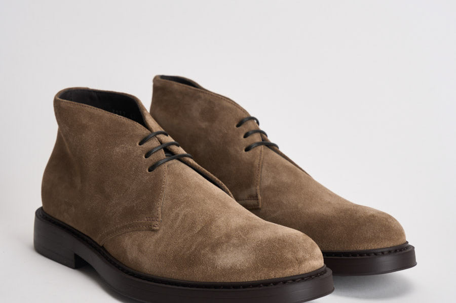 Polacchine uomo in suede beige 3237 VISONECACAO DOUCAL'S 