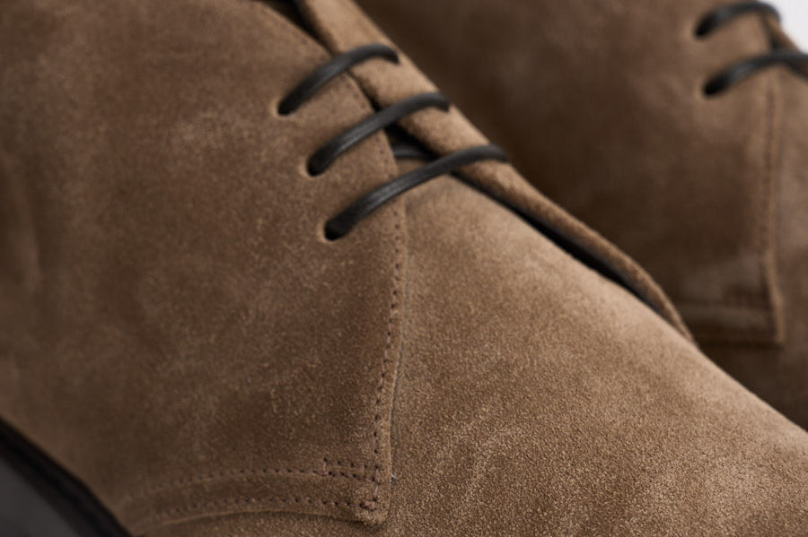 Polacchine uomo in suede beige 3237 VISONECACAO DOUCAL'S 