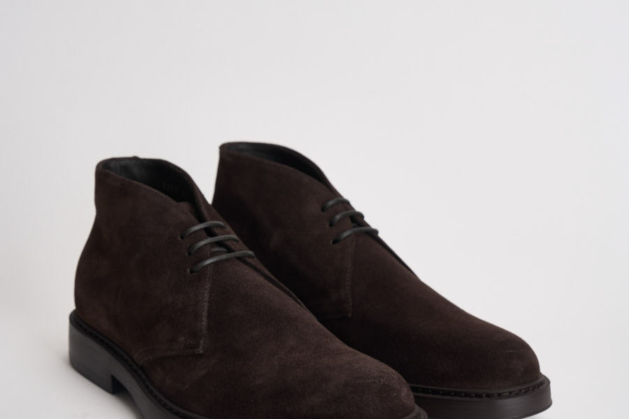 Polacchine uomo in suede marrone scuro 3237 VISONETERRE DOUCAL'S 