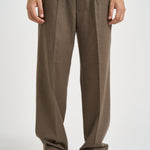 Pantalone uomo gamba dritta marrone BP191 WV016LBR DROLE DE MONSIEUR 