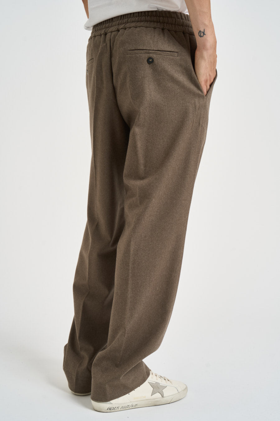 Pantalone uomo gamba dritta tortora BP191 WV016LBR DROLE DE MONSIEUR 