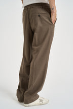 Pantalone uomo gamba dritta tortora BP191 WV016LBR DROLE DE MONSIEUR 