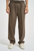 Pantalone uomo gamba dritta tortora BP191 WV016LBR DROLE DE MONSIEUR 