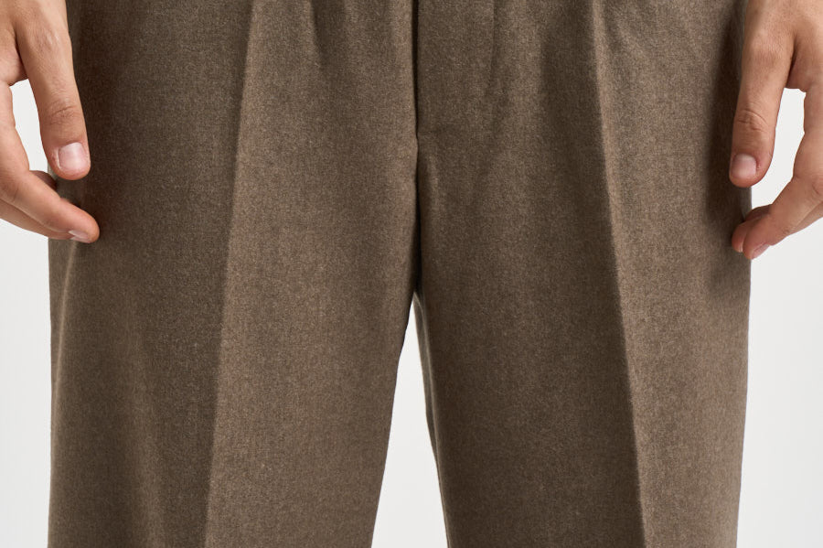Pantalone uomo gamba dritta marrone BP191 WV016LBR DROLE DE MONSIEUR 