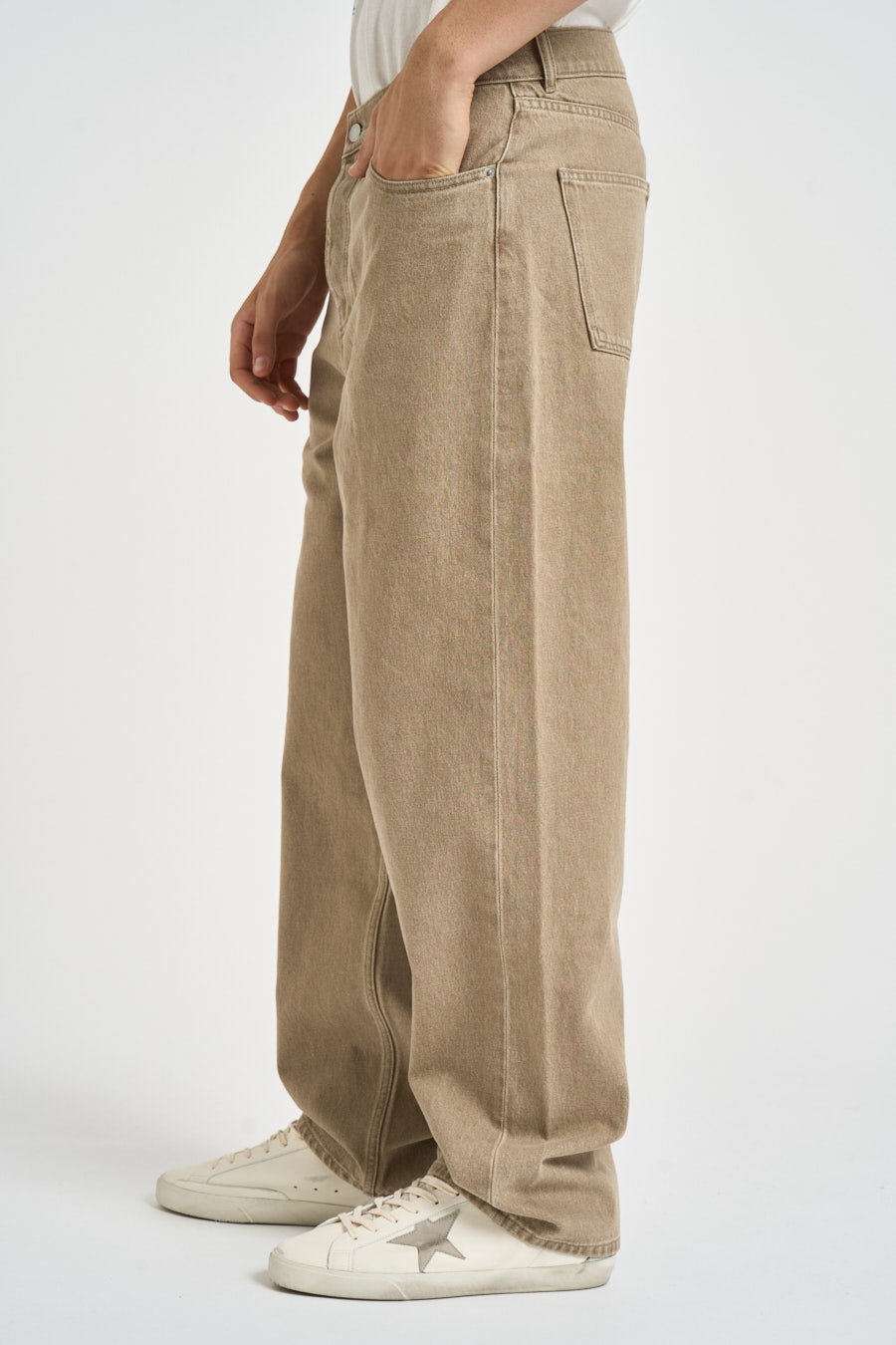 Jeans uomo dritto in denim sabbia BP199 CO307KK DROLE DE MONSIEUR 