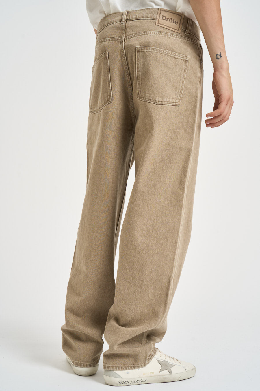 Jeans uomo dritto in denim sabbia BP199 CO307KK DROLE DE MONSIEUR 
