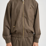 Giubbotto uomo con coulisse marrone JT234 WV016LBR DROLE DE MONSIEUR 
