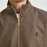 Giubbotto uomo con coulisse marrone JT234 WV016LBR DROLE DE MONSIEUR 