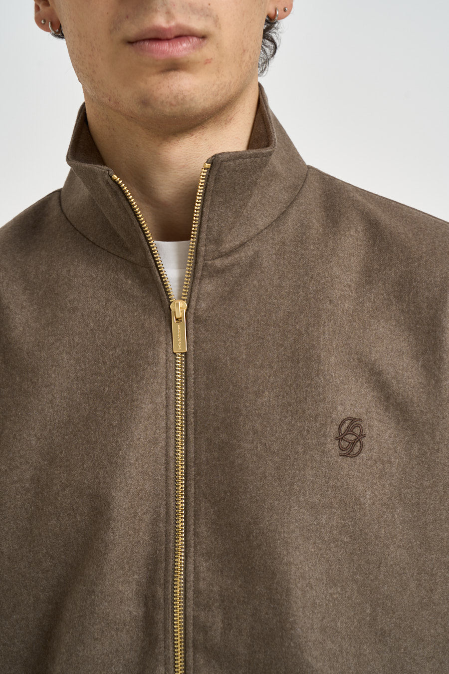 Giubbotto uomo bomber tortora JT234 WV016LBR DROLE DE MONSIEUR 