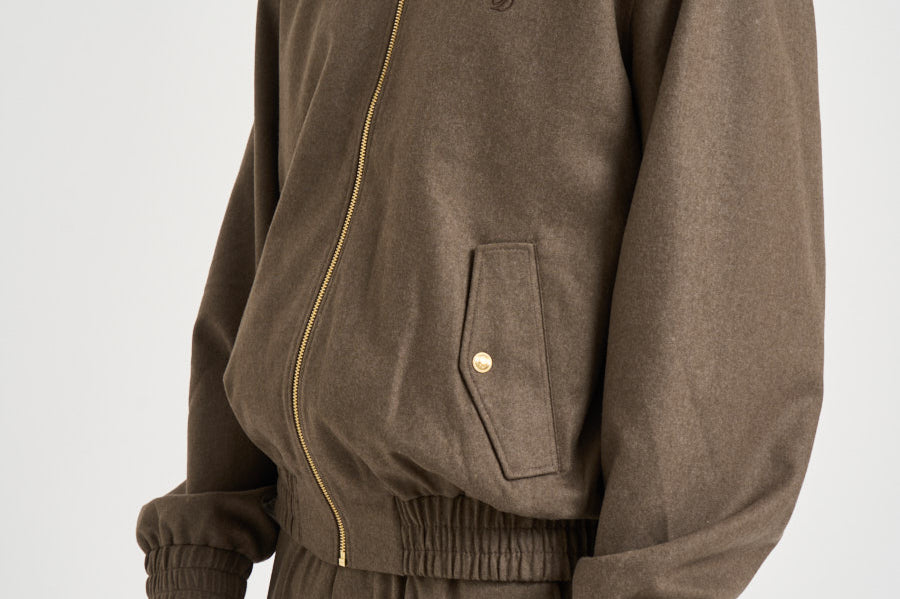 Giubbotto uomo con coulisse marrone JT234 WV016LBR DROLE DE MONSIEUR 