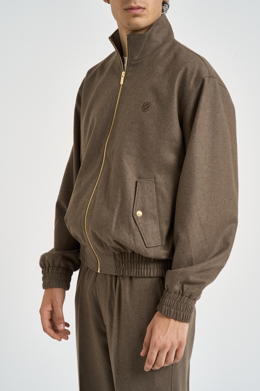 Giubbotto uomo bomber tortora JT234 WV016LBR DROLE DE MONSIEUR 