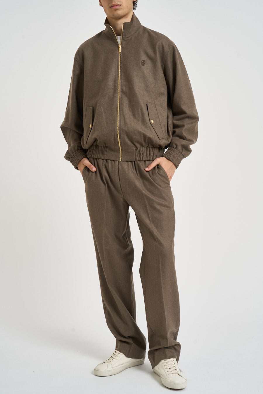Giubbotto uomo bomber tortora JT234 WV016LBR DROLE DE MONSIEUR 