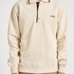 Felpa a polo uomo panna PL132 CO127SD DROLE DE MONSIEUR 