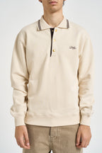 Felpa a polo uomo panna PL132 CO127SD DROLE DE MONSIEUR 