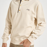 Felpa a polo uomo panna PL132 CO127SD DROLE DE MONSIEUR 
