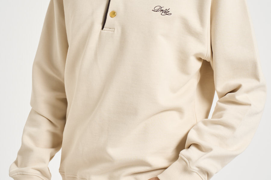 Felpa a polo uomo panna PL132 CO127SD DROLE DE MONSIEUR 