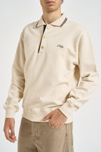 Felpa a polo uomo panna PL132 CO127SD DROLE DE MONSIEUR 