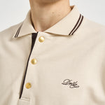 Felpa a polo uomo panna PL132 CO127SD DROLE DE MONSIEUR 
