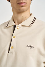 Felpa a polo uomo panna PL132 CO127SD DROLE DE MONSIEUR 