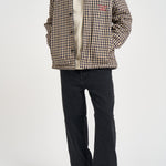 Giacca uomo a quadri beige e blu SH270 CO310BG DROLE DE MONSIEUR 