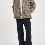 Giacca uomo a quadri beige e blu SH270 CO310BG DROLE DE MONSIEUR 
