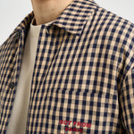 Giacca uomo a quadri beige e blu SH270 CO310BG DROLE DE MONSIEUR 