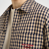 Giacca uomo a quadri beige e blu SH270 CO310BG DROLE DE MONSIEUR 
