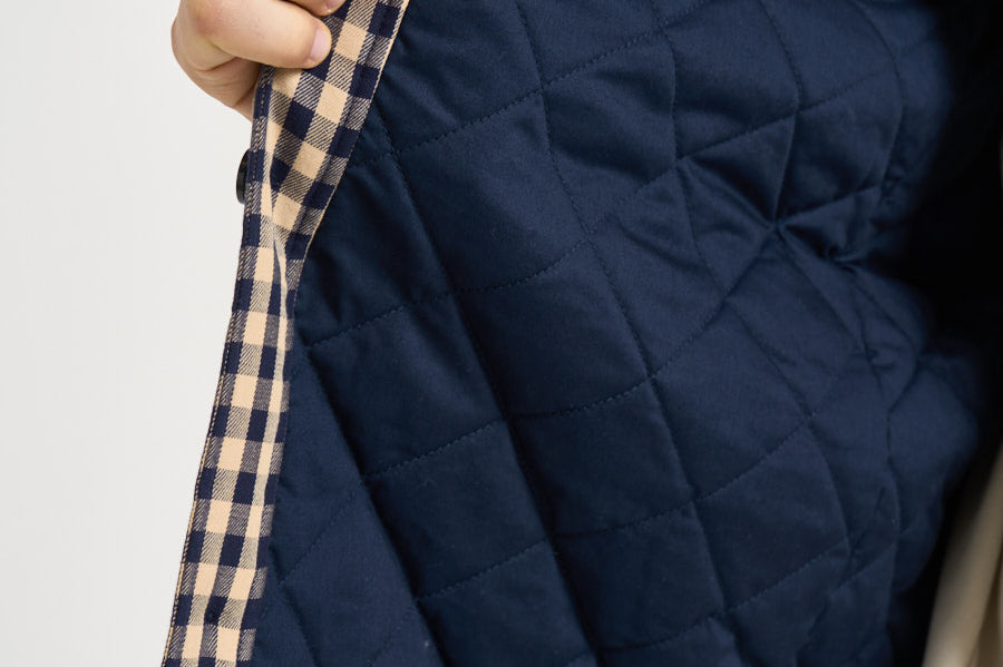 Giacca uomo a quadri beige e blu SH270 CO310BG DROLE DE MONSIEUR 