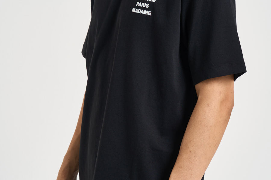 T-shirt uomo girocollo nera TS203 CO002BL DROLE DE MONSIEUR 