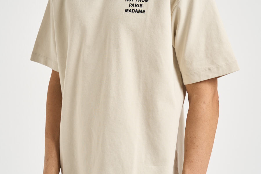 T-shirt uomo girocollo beige TS203 CO002MT DROLE DE MONSIEUR 