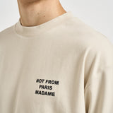 T-shirt uomo girocollo beige TS203 CO002MT DROLE DE MONSIEUR 