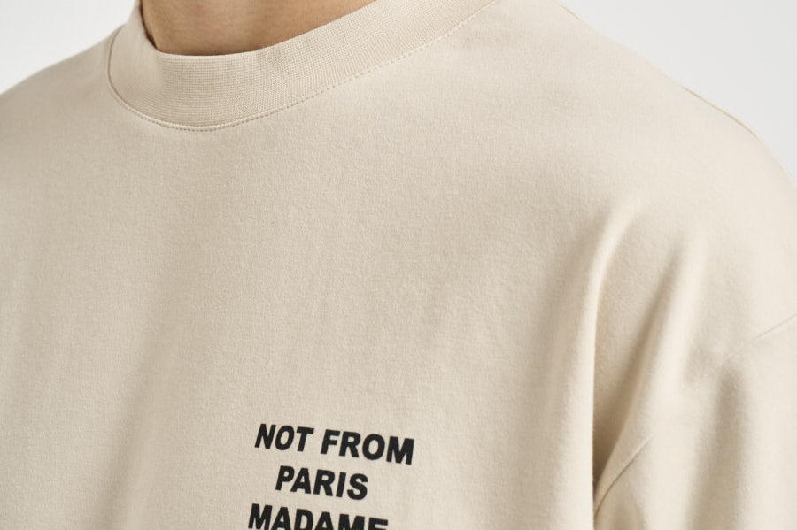 T-shirt uomo girocollo beige TS203 CO002MT DROLE DE MONSIEUR 