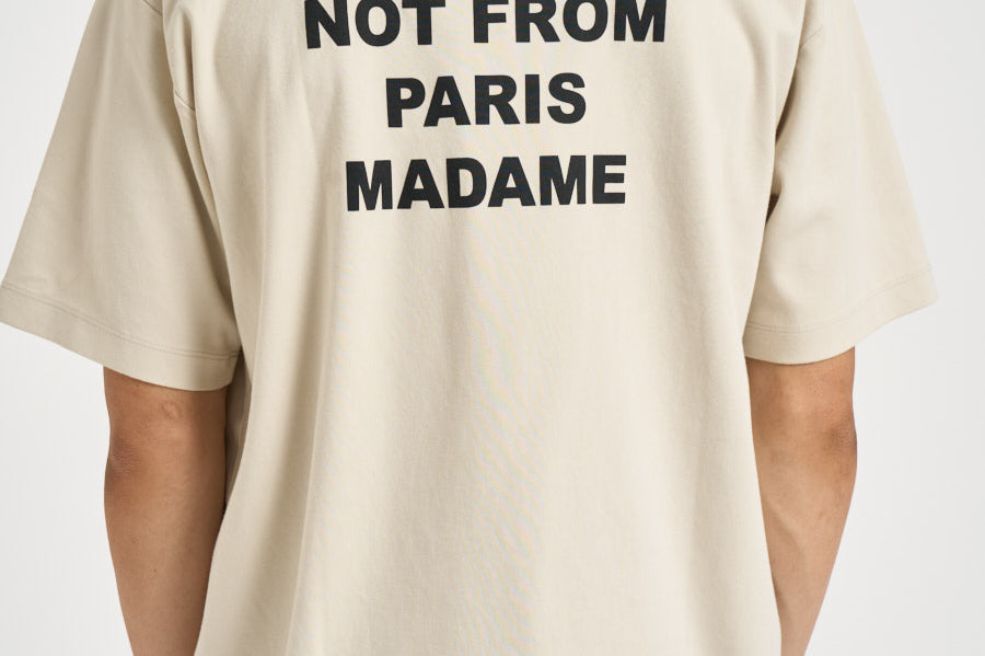 T-shirt uomo girocollo beige TS203 CO002MT DROLE DE MONSIEUR 