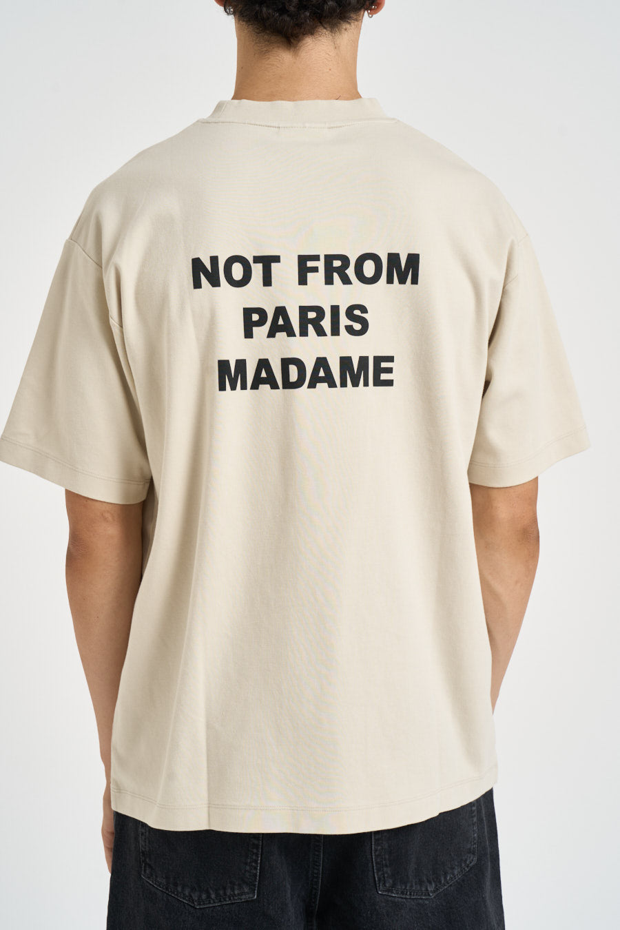 T-shirt uomo girocollo beige TS203 CO002MT DROLE DE MONSIEUR 