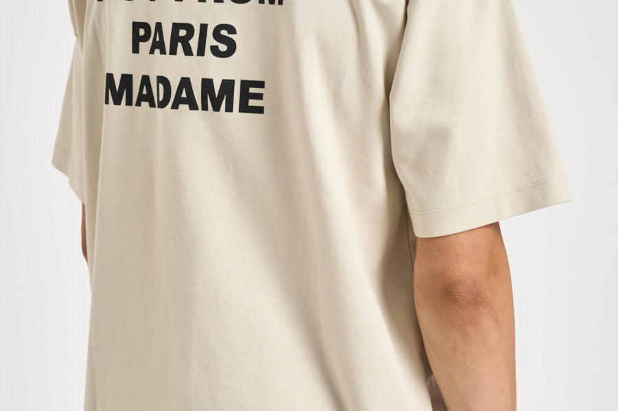 T-shirt uomo girocollo beige TS203 CO002MT DROLE DE MONSIEUR 