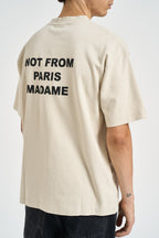 T-shirt uomo girocollo beige TS203 CO002MT DROLE DE MONSIEUR 