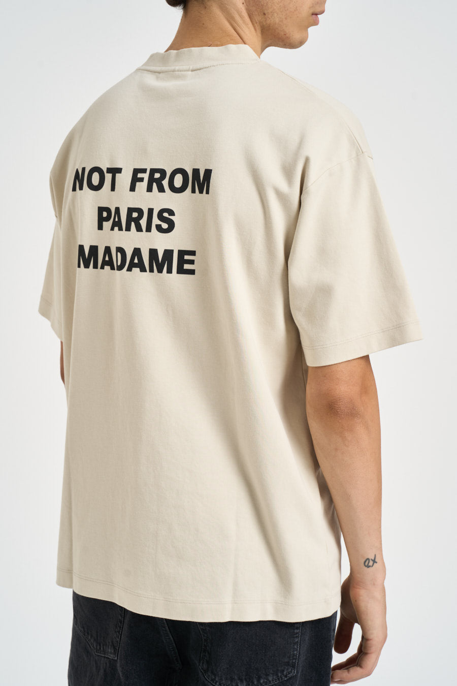 T-shirt uomo girocollo beige TS203 CO002MT DROLE DE MONSIEUR 