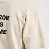 T-shirt uomo girocollo beige TS203 CO002MT DROLE DE MONSIEUR 